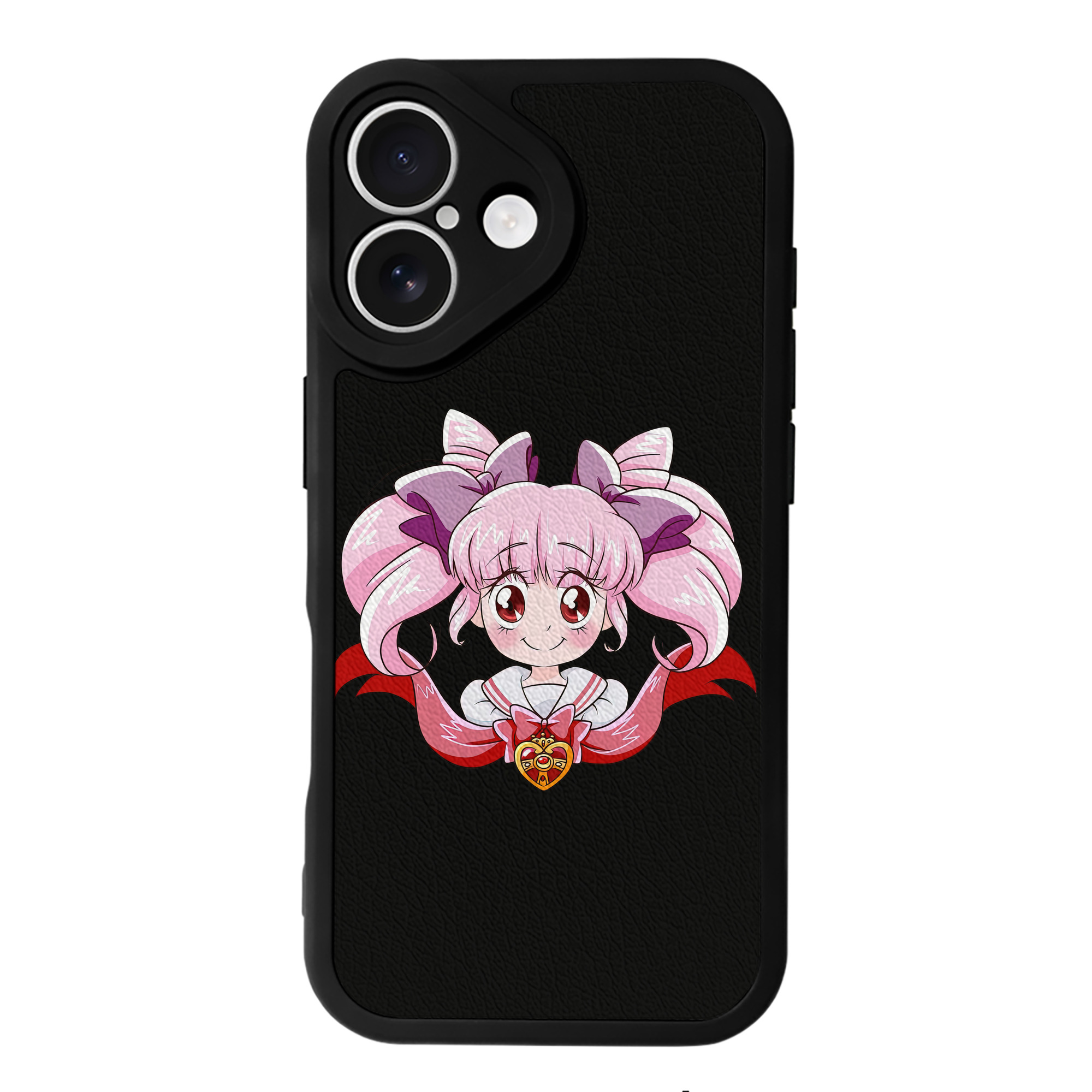 （画像用） 美少女戦士セーラームーン ちびうさ Sailor Moon Chibiusa Tsukino Usagi Small Lady Serenity 【iPhone 16シリーズ対応】シリコンスマホケース（レザー調） 材質：シリコン
